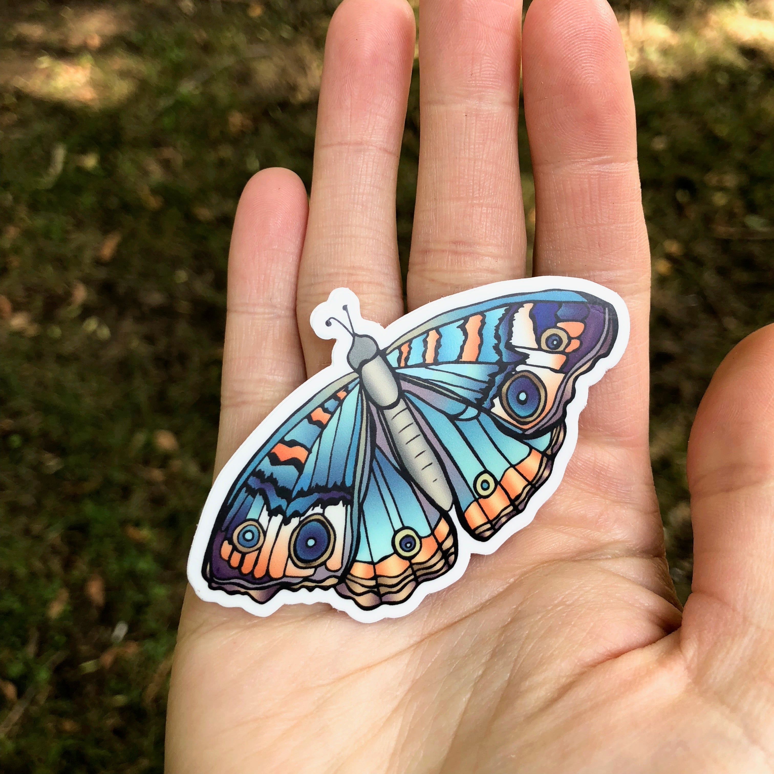 Butterfly Blues Sticker-Vinyl Sticker-Roam Wild Designs