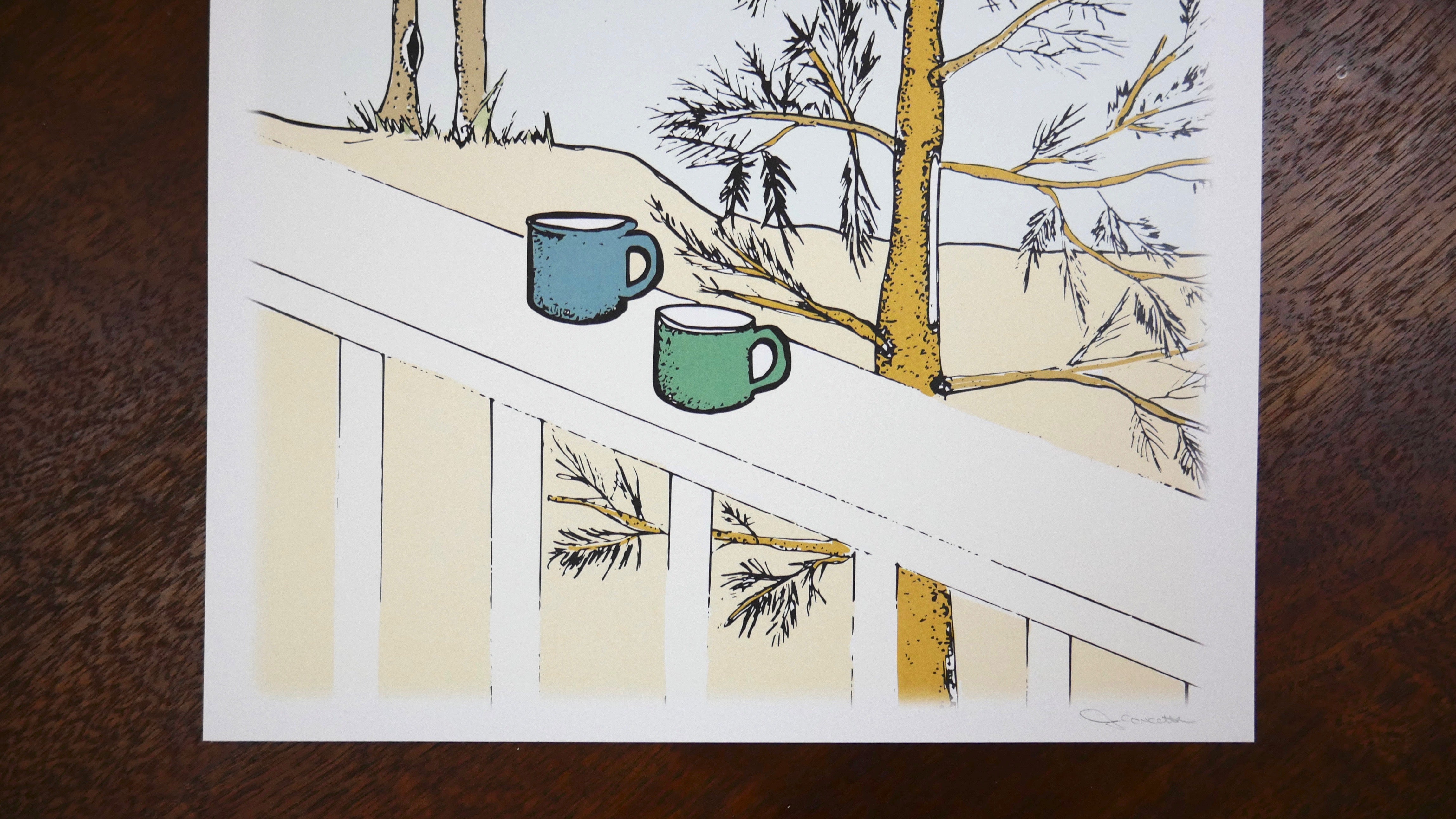 Coffee at the Cabin Art Print-Print-Roam Wild Designs