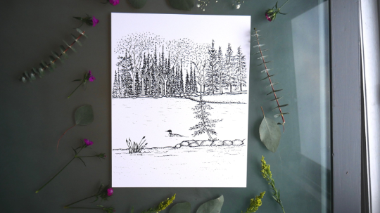 Loon on the Lake Art Print-Print-Roam Wild Designs