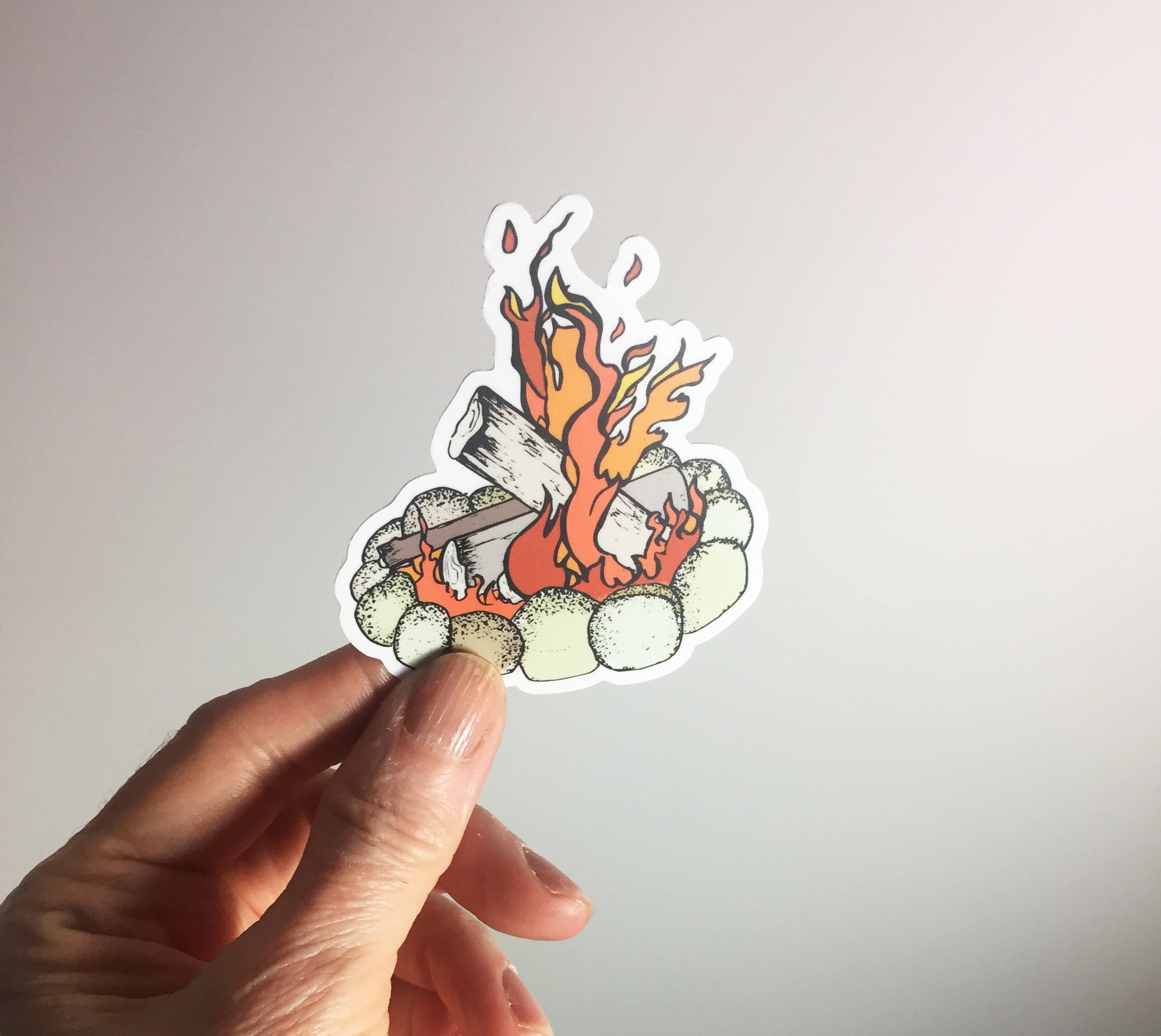 Round the Campfire Sticker-Vinyl Sticker-Roam Wild Designs