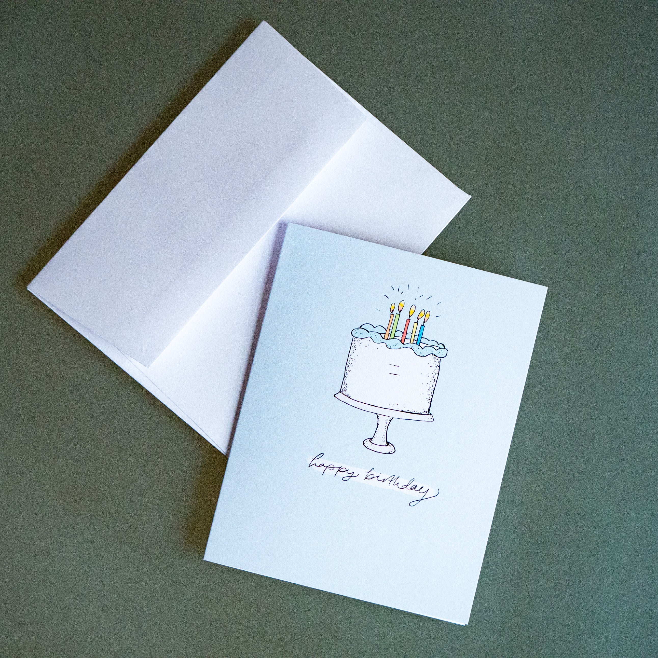 Happy Birthday Cake Greeting Card-Card-Roam Wild Designs