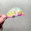Teardrop Camper Holographic Sticker-Vinyl Sticker-Roam Wild Designs