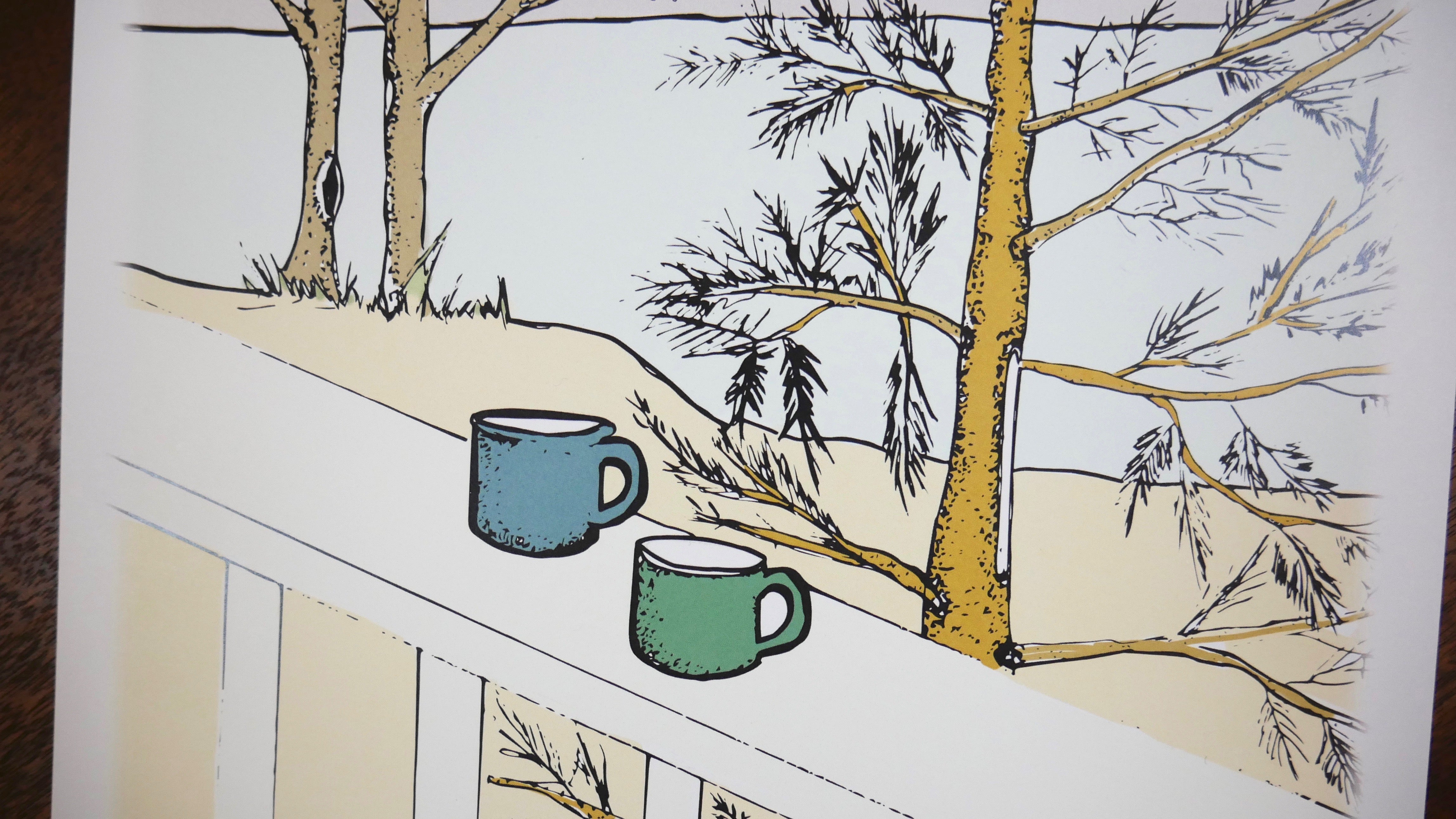 Coffee at the Cabin Art Print-Print-Roam Wild Designs