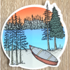 Canoe by the Lake Sticker-Vinyl Sticker-Roam Wild Designs