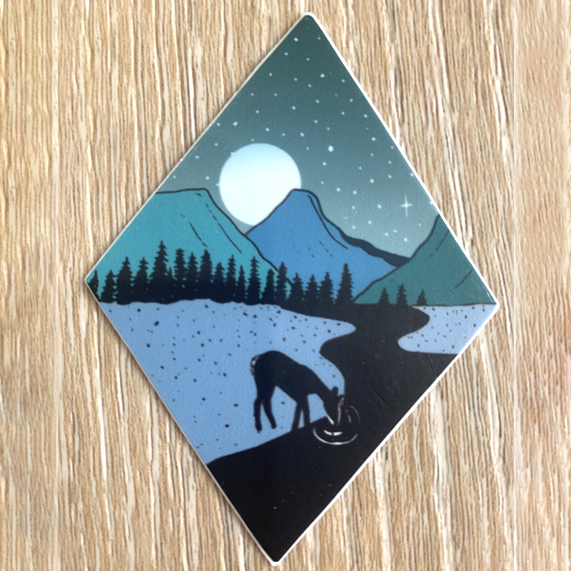Diamond Deer Blues Sticker-Vinyl Sticker-Roam Wild Designs