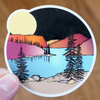 Full Moon Over the Mountains-Vinyl Sticker-Roam Wild Designs