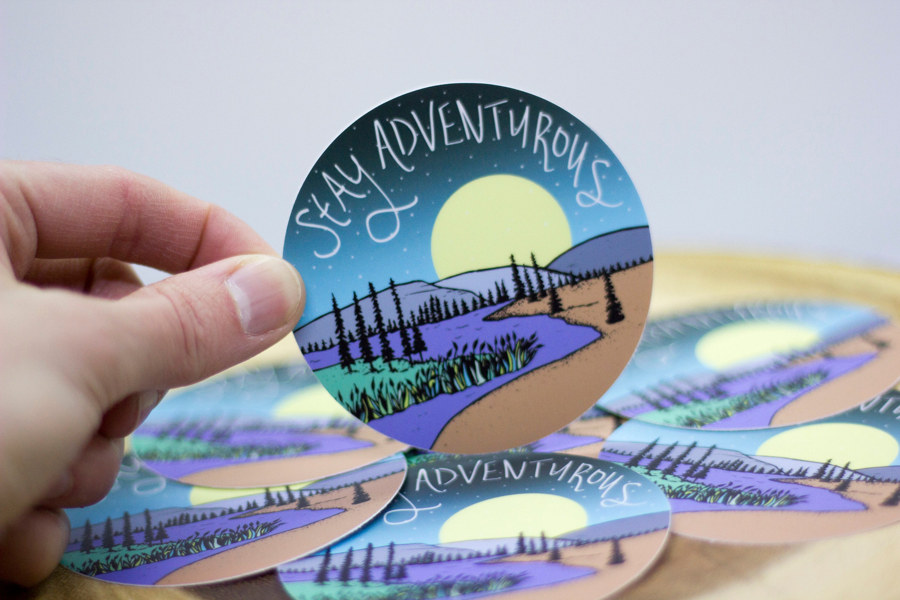 Stay Adventurous Sticker-Vinyl Sticker-Roam Wild Designs