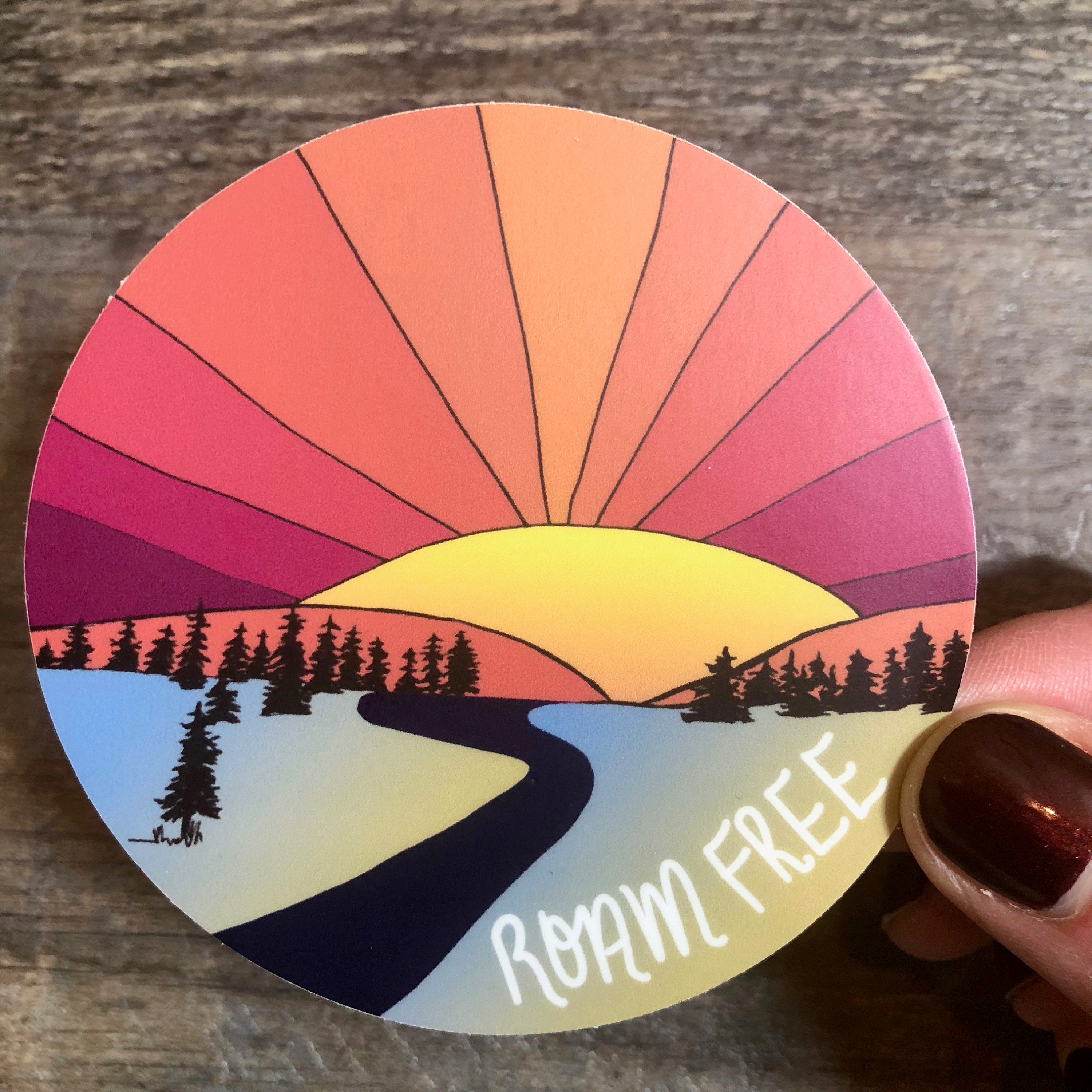 Roam Free Sticker-Vinyl Sticker-Roam Wild Designs