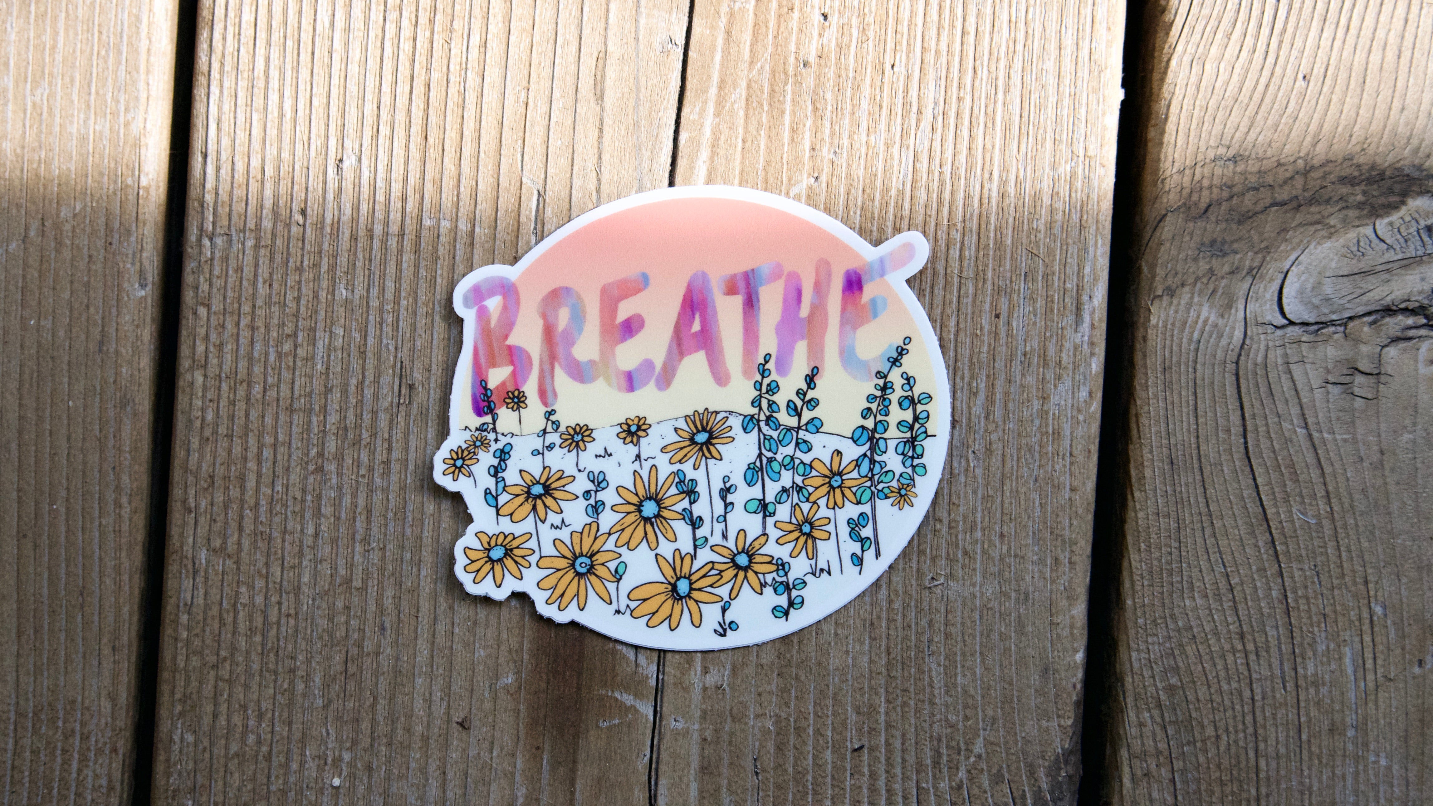 Breathe Sticker-Vinyl Sticker-Roam Wild Designs