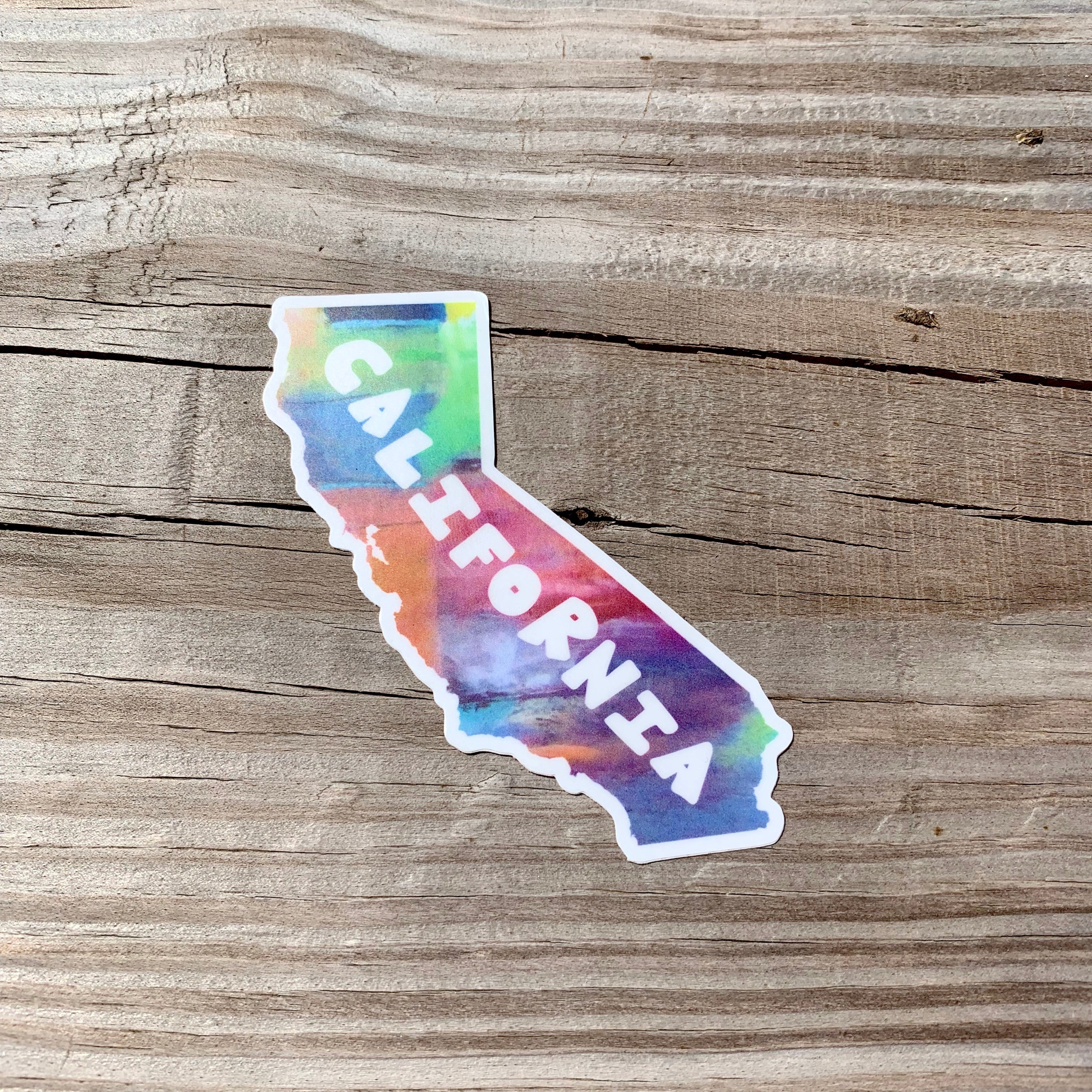 California in Color Sticker-Vinyl Sticker-Roam Wild Designs