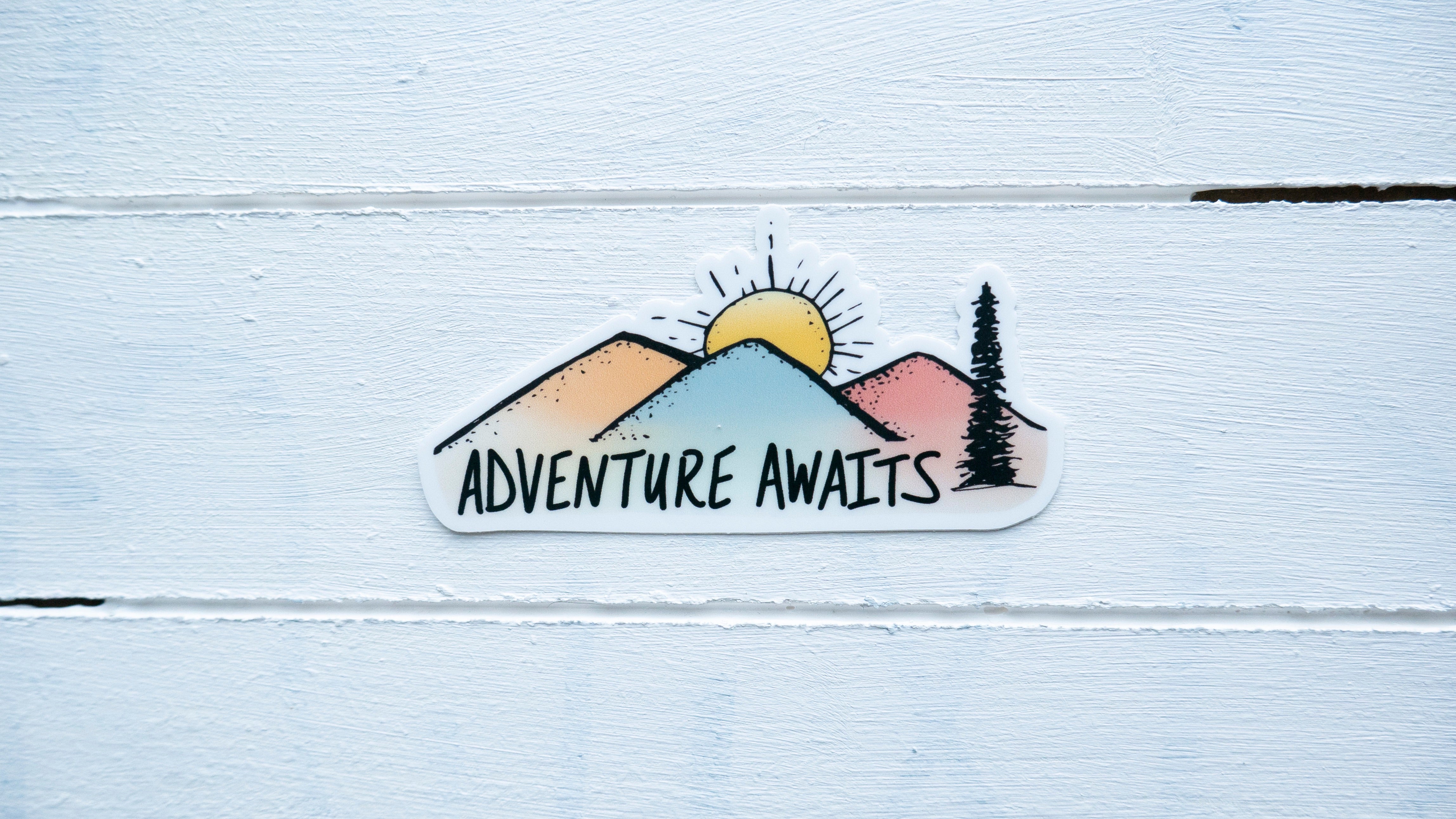 Adventure Awaits Sticker-Vinyl Sticker-Roam Wild Designs
