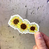Three Sunflower Sticker-Vinyl Sticker-Roam Wild Designs