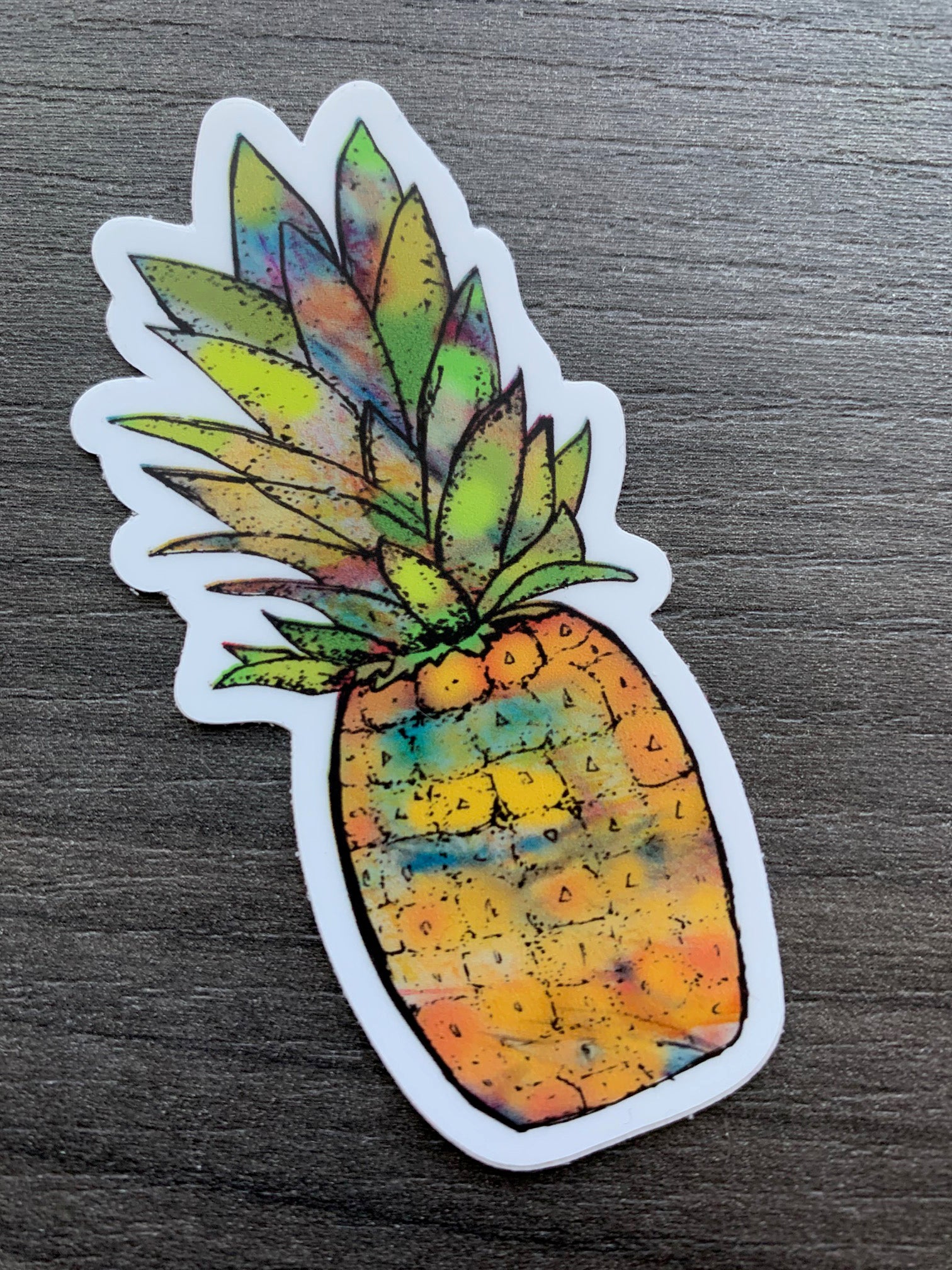 Pineapple Sticker-Vinyl Sticker-Roam Wild Designs