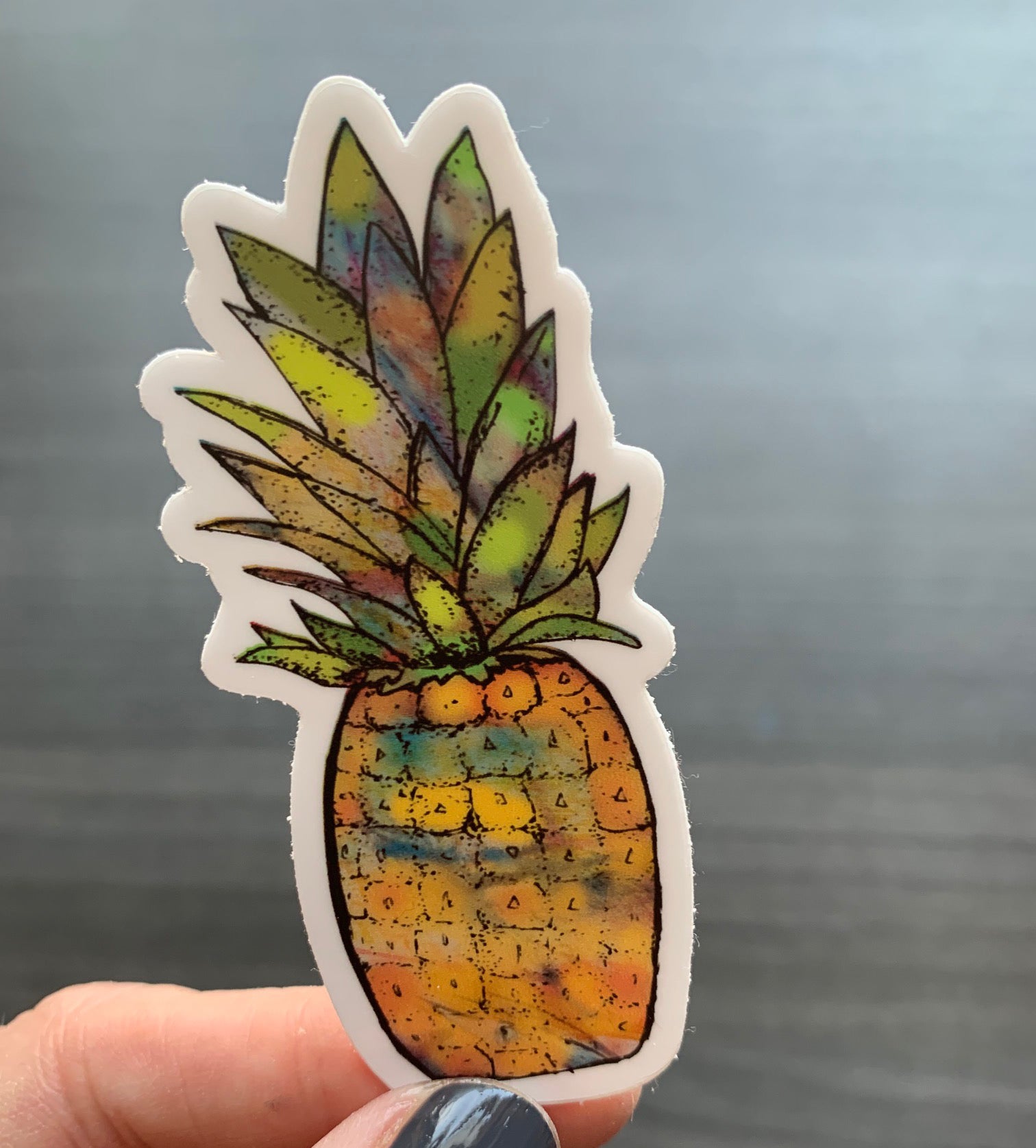 Pineapple Sticker-Vinyl Sticker-Roam Wild Designs