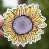 Sunflower Love Sticker-Vinyl Sticker-Roam Wild Designs