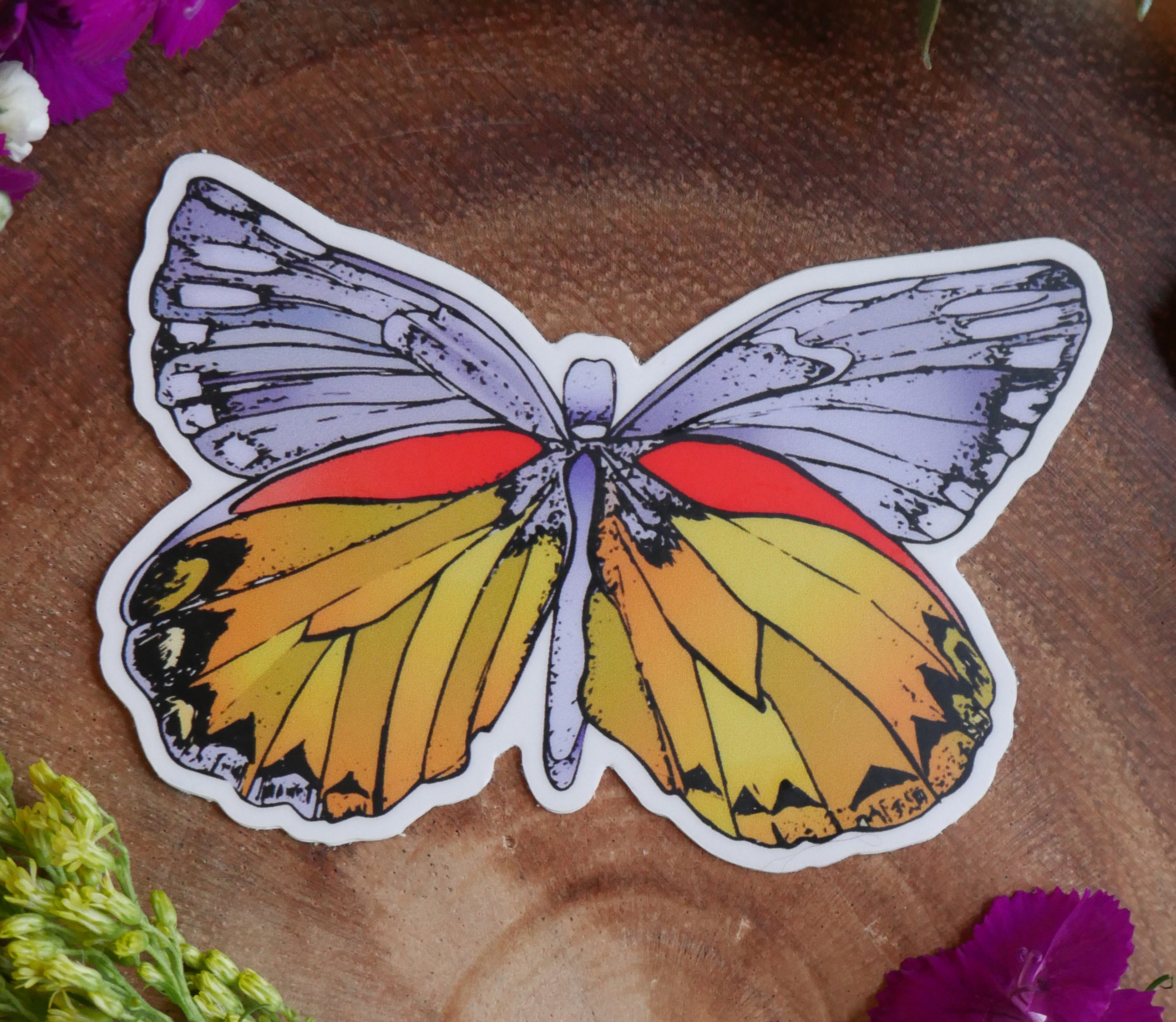 Spring Butterfly Sticker-Vinyl Sticker-Roam Wild Designs